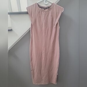 Public Rec Women’s Go-to Dress Midi Mauve Stretch Cotton Tencel Size Small